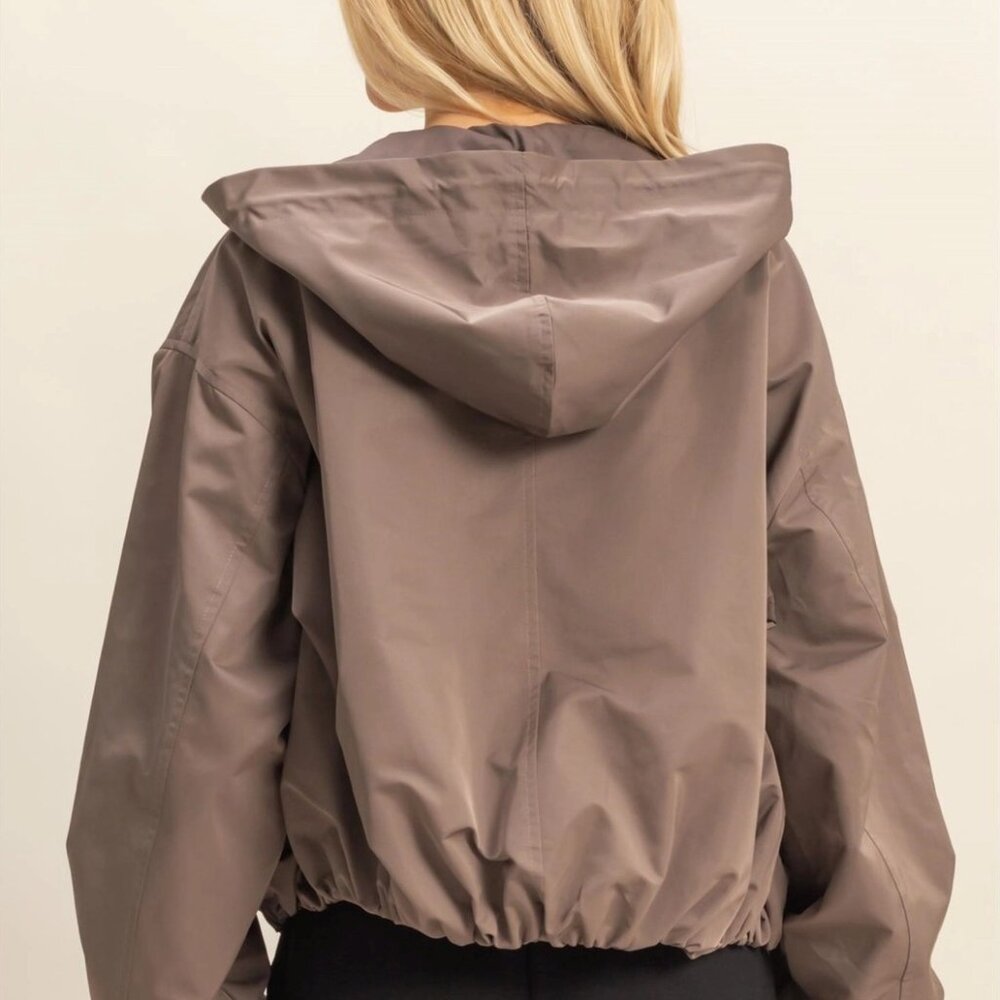 Angela Hooded Zip-Up Jacket | Women's Fall Style | Neutral | Athleisure - Picture 7 of 10